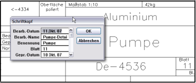 DraftBoard : Schriftkopf